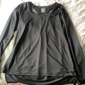 CALIA BLACK LONG SLEEVE WORKOUT TOP